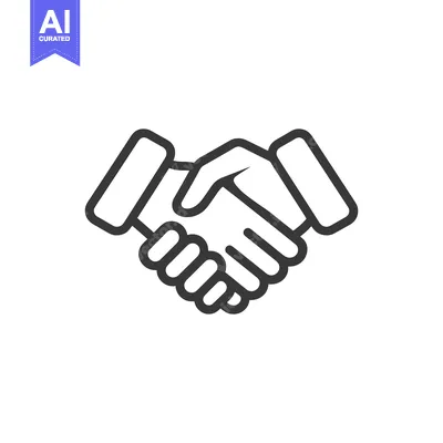 Aset desain premium: Bold Handshake Icon: Partnership, Agreement, and Collaboration Symbol
