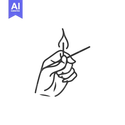 Aset premium populer: Hand Striking a Lit Match with a Flame