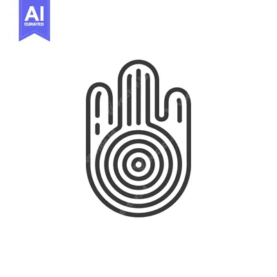 Aset premium populer: Hand with Concentric Circles Design