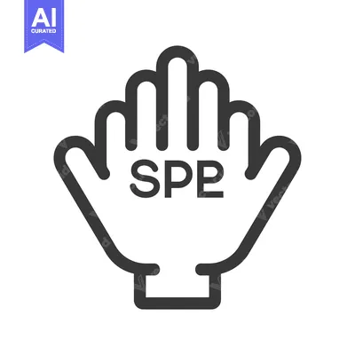 Hand with SPF Text Symbol