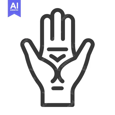 Aset premium populer: Hand with Three Horizontal Lines on Palm