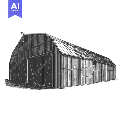 Popular premium asset: A Rustic Wooden Barn With Large Doors and Windows