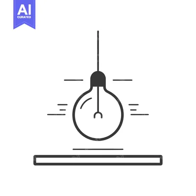 Aset premium populer: Hanging Lightbulb with a Line Below It