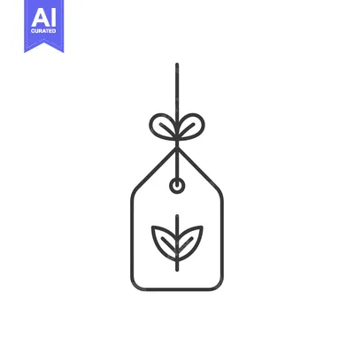 Popular premium asset: Hanging Tag with a Leaf Design and Bow