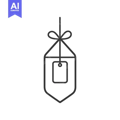 Aset premium populer: Hanging Tag with Bow and Empty Label