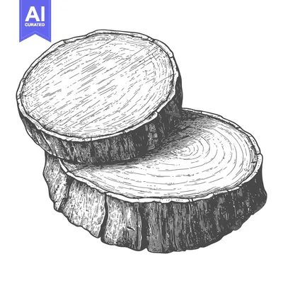 Popular premium asset: Two cross sections of tree trunks wood grain