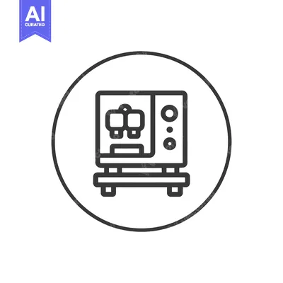 Popular premium asset: Espresso Machine Icon: Modern Line Art in Circular Frame