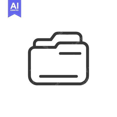 Aset premium populer: Minimalist Folder Icon: Clean, Modern Design for File Management