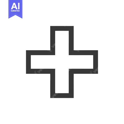 Popular premium asset: Bold Outline Cross: Simple Graphic Symbol on White Background