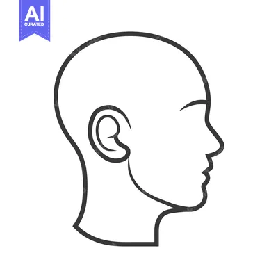 A simple illustration depicting a human head in side profile