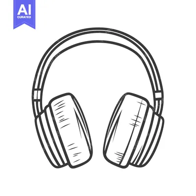 Premium design asset: An isolated image of a pair of over ear headphones