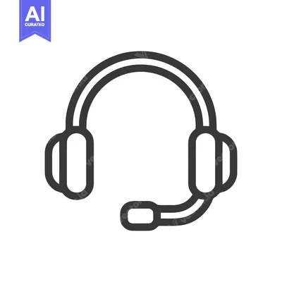 Aset premium populer: Sleek Headset Icon: Customer Service, Communication, and Support Symbo