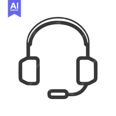 Popular premium asset: Minimalist Gray Headset Icon with Microphone on White Background