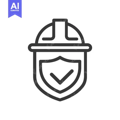 Popular premium asset: Safety Helmet with Checkmark Shield: Industrial Protection Icon