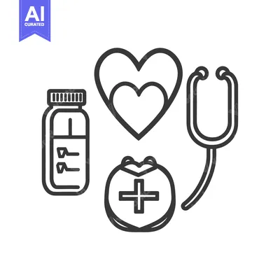 Aset premium populer: Medical icons portraying health care and associated diagnostic symbols