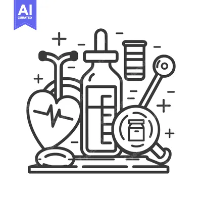 Premium design asset: Medical Healthcare Instruments and Equipment Used for Diagnostic Treat