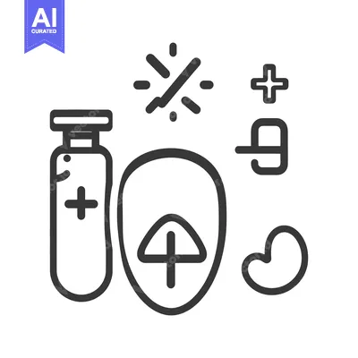 Aset premium populer: Medical icons representing vaccines and potential health related conce