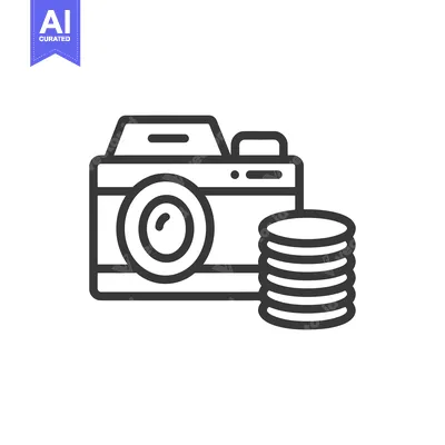 Aset premium populer: Camera and Coins Icon: Photography Investment, Financial Growth, Minim