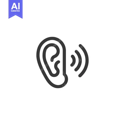 Popular premium asset: Minimalist Ear Icon with Sound Waves, Hearing Concept, Line Art