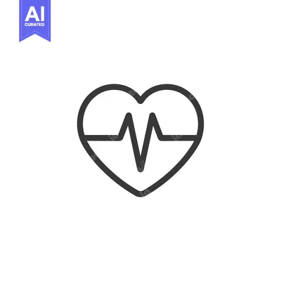 Aset premium populer: Heartbeat Icon with a Heart Shape