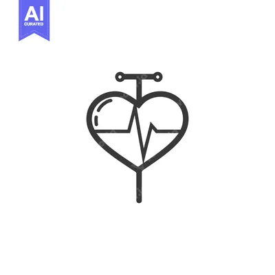 Aset premium populer: Heartbeat Monitor Inside a Heart Shape