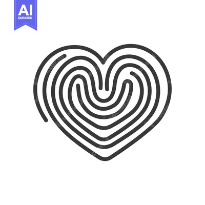Popular premium asset: Heart Shaped Abstract Pattern of Concentric Curved Lines
