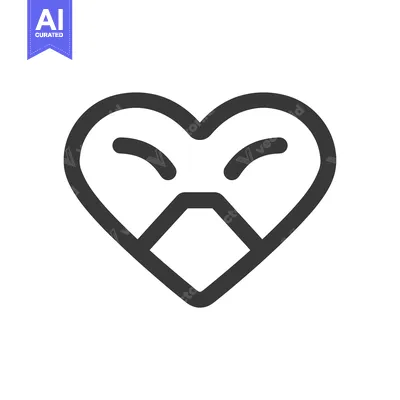 Aset premium populer: Heart-Shaped Emoji With Angry Facial Expression