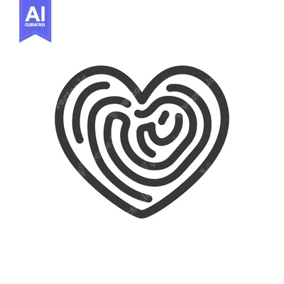 Aset premium populer: Heart-Shaped Fingerprint Pattern