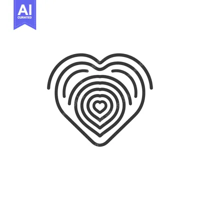 Popular premium asset: Heart Shape Formed By Concentric Arcs