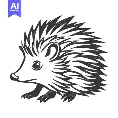 Popular premium asset: A detailed illustration of a hedgehog in a side profile