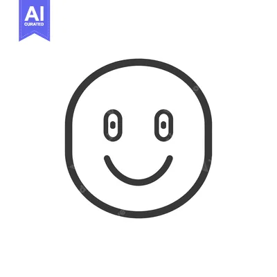 Aset desain premium: A Simple Graphic Representation of a Happy Smiling Face
