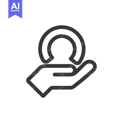 Aset desain premium: Hand Offering Coin Icon: Charity, Donation, Investment Concept, Minima