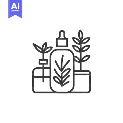 Popular premium asset: Herbal Essential Oil Bottle with Dropper and Plants