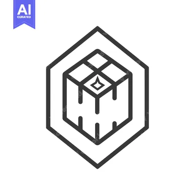 Aset premium populer: Hexagon Frame with a 3D Cube