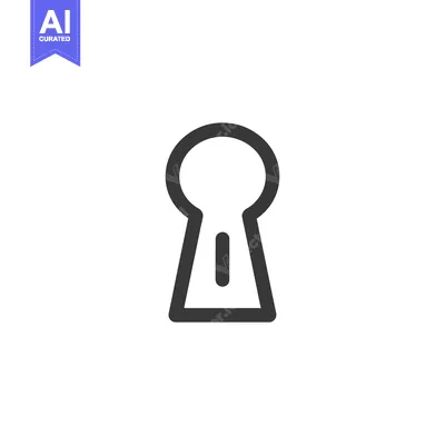 Aset premium populer: Minimalist Keyhole Icon: Security, Access, and Mystery Symbolism