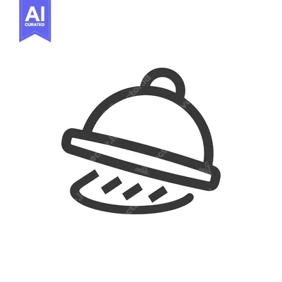 Elegant Food Cloche Icon: Minimalist Design for Culinary Excellence