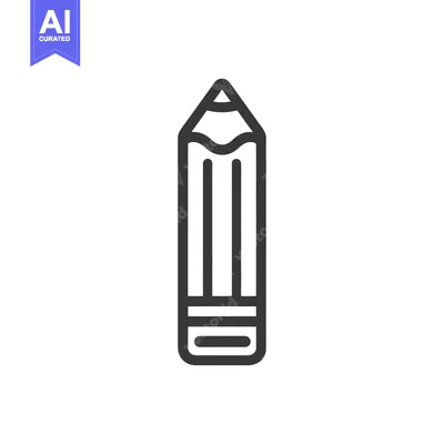 Aset premium populer: Minimalist Pencil Icon: Clean Lines, Education Symbol, Creative Tool