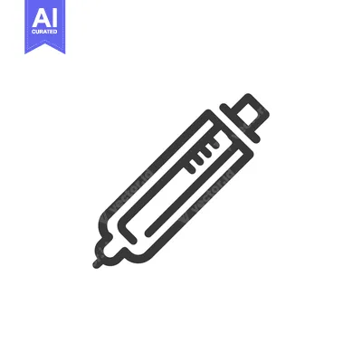 Aset premium populer: Minimalist Thermometer Icon: Medical Tool, Black Outline on White