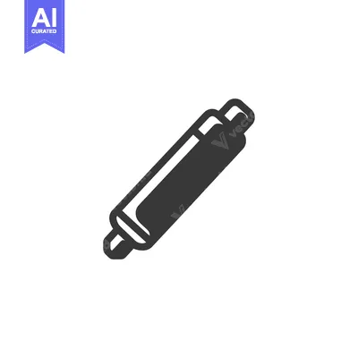 Aset premium populer: Minimalist Rolling Pin Icon: Kitchen Utensil, Baking Tool, Isolated De