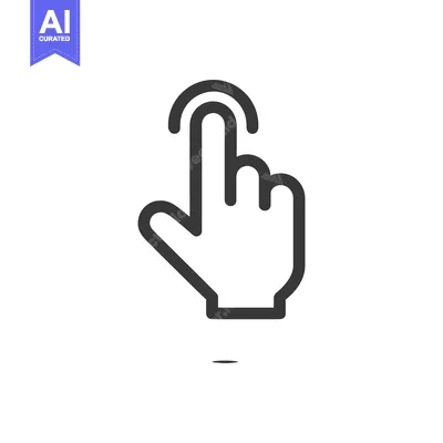 Premium design asset: Finger Tap Icon: Minimalist Design for Touchscreen Interaction, Dark G