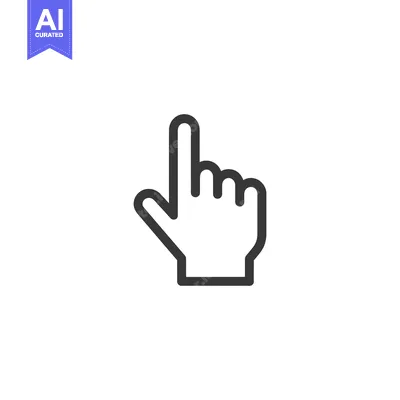 Popular premium asset: Minimalist Hand Cursor: Pointing Finger Icon in Black Outline on White