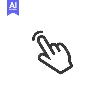 Aset premium populer: Finger Tap Icon: Minimalist Design for Touchscreen Interaction, Black