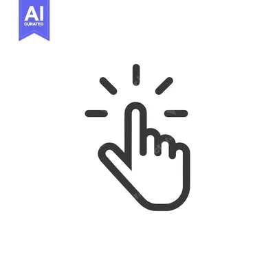 Popular premium asset: Click Icon: Finger Tapping with Radiating Lines, Minimalist Design