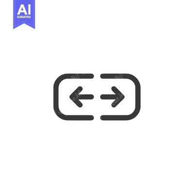Aset desain premium: Arrow Icon: Directional Symbol with Rounded Rectangle Frame on White B