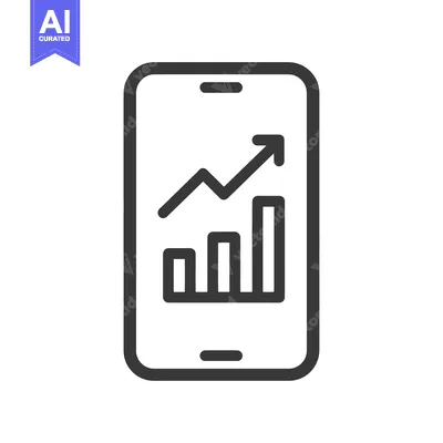 Premium design asset: Mobile Growth Chart: Upward Trend on Smartphone Screen Icon