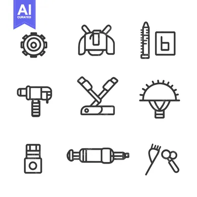 Popular premium asset: Collection of minimalist line art icons on white background
