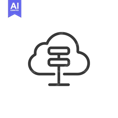 Premium design asset: Cloud Server Icon: Modern Outline Symbol for Data Storage and Networki