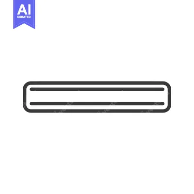 Aset premium populer: Minimalist Rounded Rectangle Outline: Simple Graphic Element on White