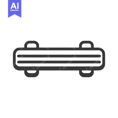 Aset desain premium: Minimalist Icon of a Sled with Runners and Handles