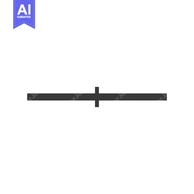 Simple Horizontal Line with Vertical Bar in Center, Minimalist Design
